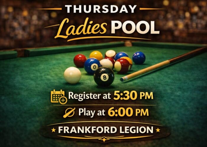 Ladies Pool at the Frankford Legion