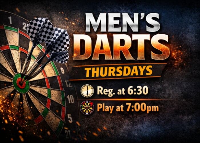 Thursday Night Men's Darts!